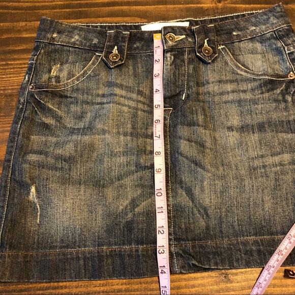 Paper Denim and Cloth Jean Skirt Womens 6 Distressed Medium Wash Boho Festival - Picture 10 of 10